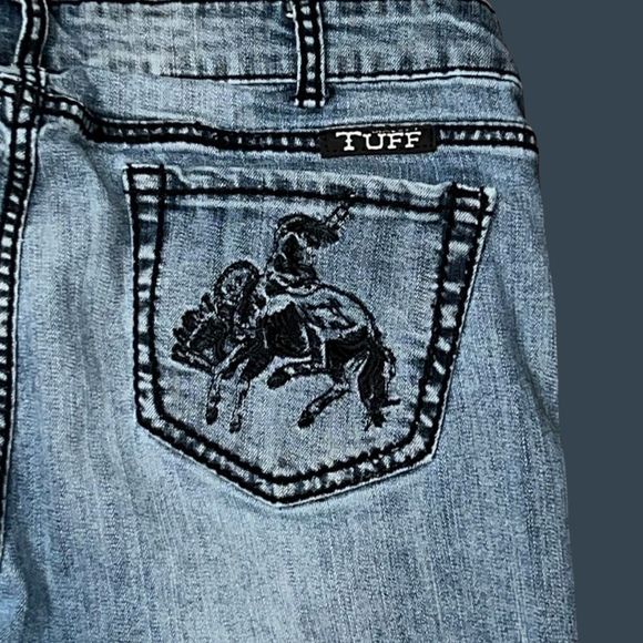 Cowgirl Tuff Embroidered Buck Bling Jeans Size 34x36 #158 - Picture 5 of 5